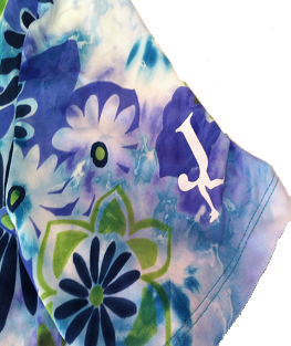 Blue-Green Floral Men's Button-Down Running / Golfing Shirt